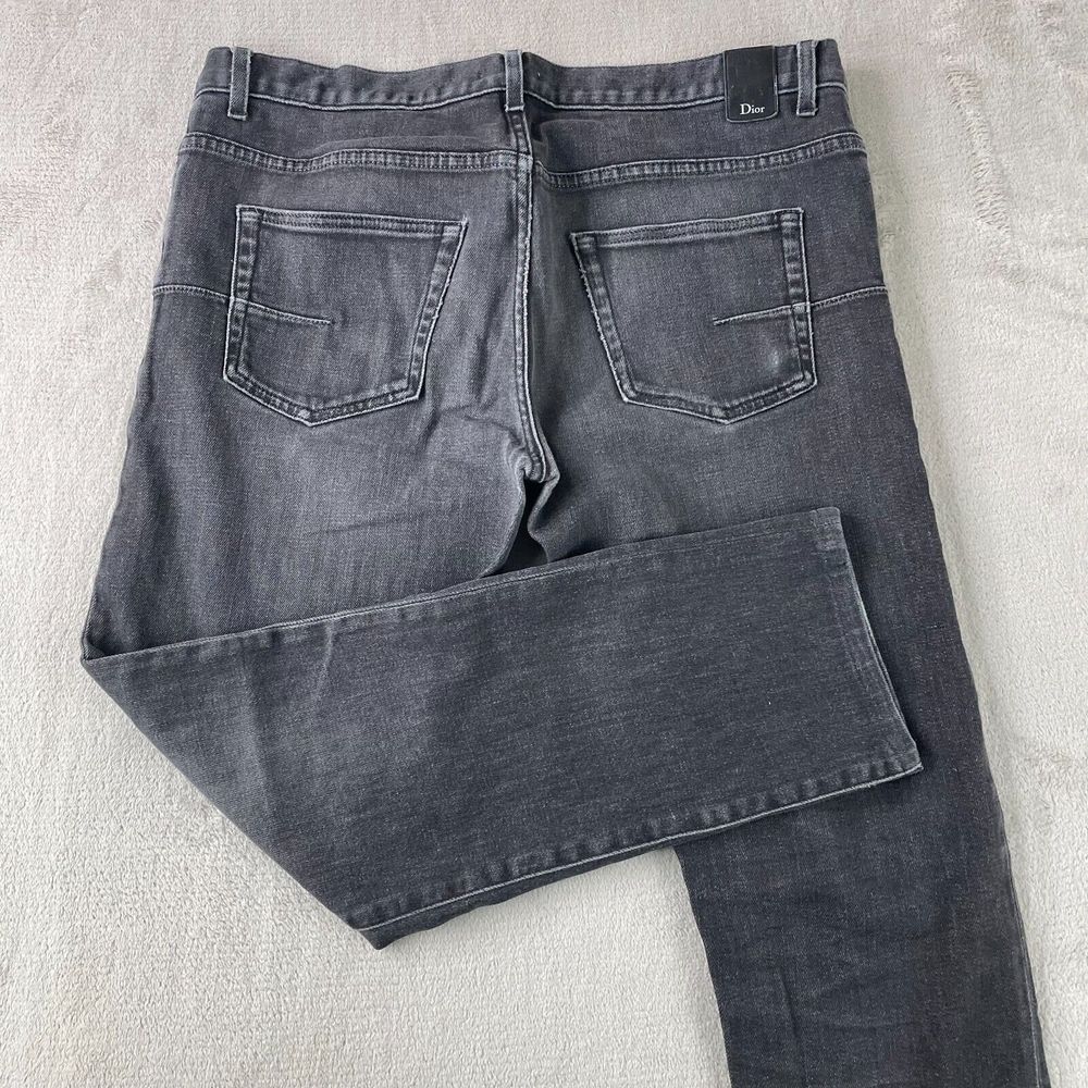 Dior Jeans Men 34x27 Charcoal Black Slim Fit 17.5‎ Designer Made in Italy $1150